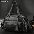 VORMOR-Sac en cuir PU pour hommes sacs à main de créateurs célèbres sacs de voyage pour hommes