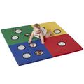 ECR4Kids SoftZone 123 Look at Me Activity Mat, Folding Playmat Foam, Leather in Yellow | 1 H x 48 W x 48 D in | Wayfair ELR-12967-AS