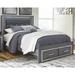 Signature Design by Ashley Lodanna Storage Standard Bed Upholstered in Brown/Gray | Full | Wayfair