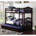 Ezmerelda Twin over Twin Standard Bunk Bed w/ Trundle by Harriet Bee Wood in Brown | 43 W x 80 D in | Wayfair EDD35BAD2FA9497A91ADEB27B8AB4CEB