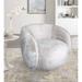 Pasargad Home Noho Collection Modern Swivel Base Barrel Chair