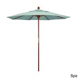 Port Lavaca 7.5ft Round Sunbrella Wooden Patio Umbrella by Havenside Home, Base Not Included