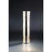 19.5" Gold and Clear Striped Cylindrical Glass Flower Vase