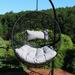 Jackson Hanging Egg Chair - Resin Wicker - Gray Cushions