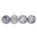 4ct Silver White Antique Style Glass Christmas Ball Ornaments 4"