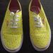 Vans Shoes | Ditsy Floral Neon Yellow Vans Shoes Unisex | Color: Yellow | Size: 7.5