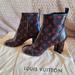 Louis Vuitton Shoes | Louis Vuitton Boots Black Monogram Red Infrarouge Canvas 40=10 | Color: Black/Red | Size: 40 Eu =10 Us Narrow Fit