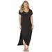 Plus Size Women's Naya Knotted Maxi Dress by Swimsuits For All in Black (Size 10/12)