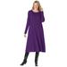 Plus Size Women's Thermal Knit A-Line Dress by Woman Within in Radiant Purple (Size 1X)