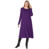 Plus Size Women's Thermal Knit A-Line Dress by Woman Within in Radiant Purple (Size M)