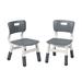 ECR4Kids Classroom Adjustable Chair, Flexible Seating Plastic in Gray | 21.75 H x 15 W x 12.2 D in | Wayfair ELR-14441-GY