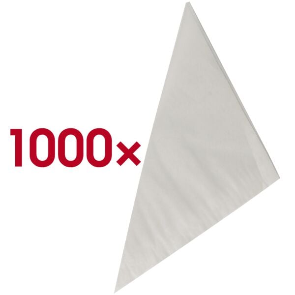 Papstar 1000 Spitztüten gefädelt weiß - 19 x 19 x 27 cm weiß Image