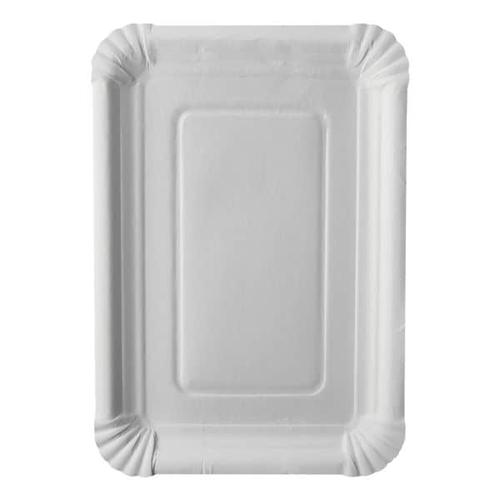 250 Pappteller eckig weiß – 18 x 26 cm weiß, Papstar, 18×26 cm