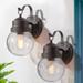 Set of 2 Baley Seeded Glass Outdoor Light Light for Entryway and Garage