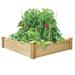 4ft x 4ft Outdoor Cedar Wood Raised Garden Bed Planter Box - 48 x 48 x 10.5 inches