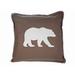 Bear Print Worsted Fabric Cushion (brown) - Set Of 2