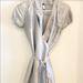 J. Crew Dresses | J. Crew Silver Wrap Dress, Size 2p | Color: Silver | Size: 2p