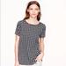 J. Crew Tops | J. Crew Tipped Silk Tee In Windowpane | Color: Black/White | Size: 00