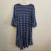 Lularoe Dresses | Lularoe Maurine Dress With Bell Sleeves Size M | Color: Blue | Size: M