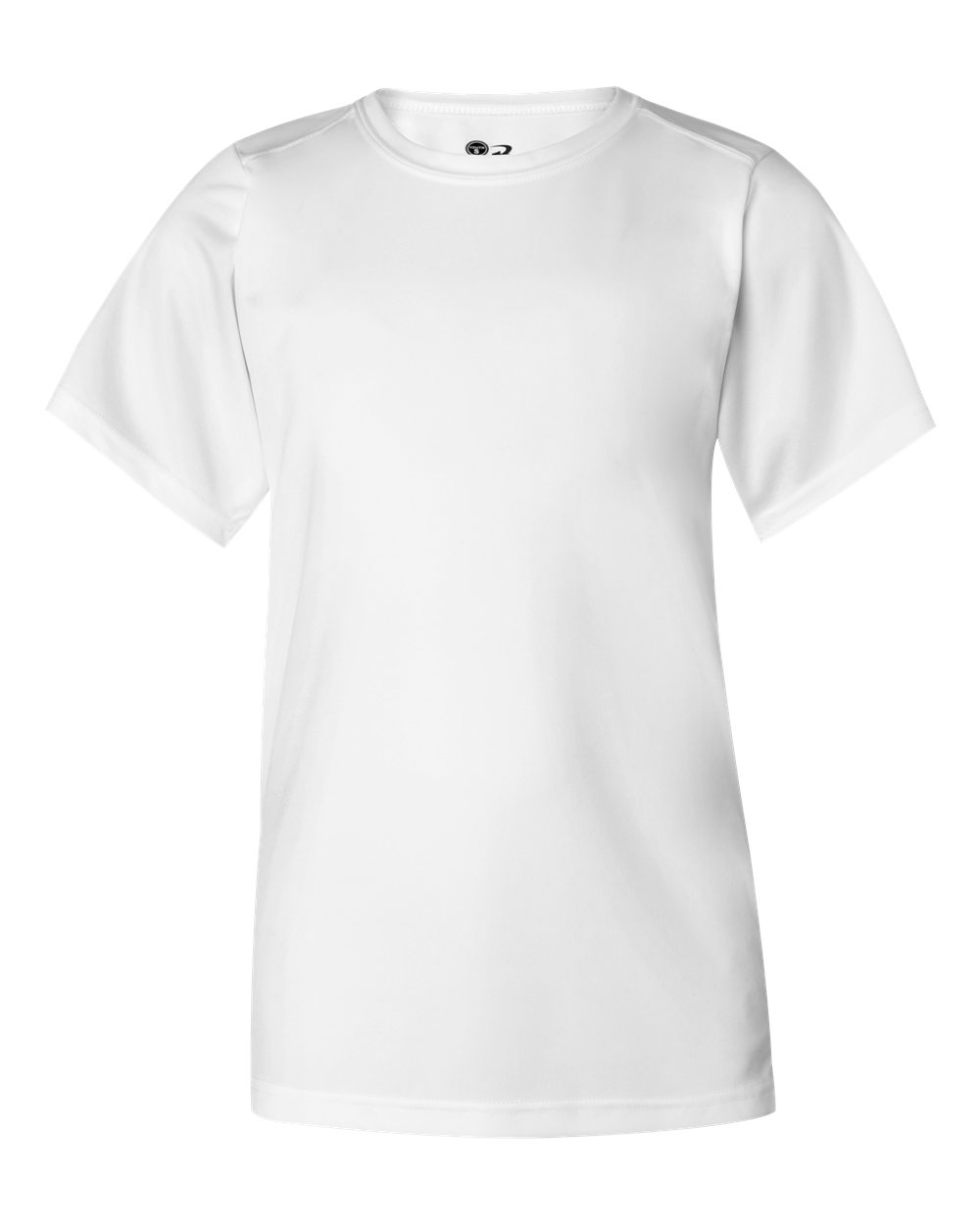 Badger Sport B2120 B Core Youth Top in White size Small | Polyester BG2120, 212000, 2120