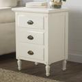 Birch Lane™ Eros 3 - Drawer Nightstand Wood in White | 29.25 H x 21.5 W x 16 D in | Wayfair DD10DBAB21184B0AA7F525E740F73172