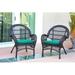 Ophelia & Co. Maltby Patio Chair w/ Cushions Wicker/Rattan in Gray/Black | 36 H x 29 W x 29 D in | Wayfair 2DF363B31D3146E681F9F209CE90DB95