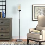 Charlton Home® Deragon 54.5" Torchiere Floor Lamp Metal in Gray/White | 54.5 H x 11 W x 11 D in | Wayfair 42410CBA5813454AB78FE3ADB5438291