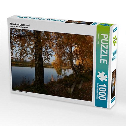 Puzzle CALVENDO Puzzle Herbst am Lechkanal - 1000 Teile Foto-Puzzle glückliche Stunden Kinder