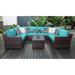 kathy ireland River Brook 9-piece Outdoor Wicker Patio Furniture Set