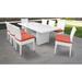 Miami Rectangular Outdoor Patio Dining Table with 8 Armless Chairs