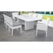 Monaco Rectangular Outdoor Patio Dining Table with with 6 Armless Chairs and 2 Chairs w/ Arms