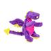 Mini Purple Dragon with Chew Guard Technology Durable Plush Squeaker Dog Toy, Small