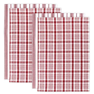 Farmhouse Towel 4pc Set by Mu Kitchen in Red