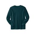 Men's Big & Tall Waffle-Knit Thermal Crewneck Tee by KingSize in Heather Midnight Teal (Size 7XL) Long Underwear Top