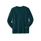 Men's Big & Tall Waffle-Knit Thermal Crewneck Tee by KingSize in Heather Midnight Teal (Size 7XL) Long Underwear Top