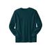 Men's Big & Tall Waffle-Knit Thermal Crewneck Tee by KingSize in Heather Midnight Teal (Size 7XL) Long Underwear Top