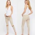 Free People Jeans | Fp-High Rise Busted Skinny-Khaki Size 31 R | Color: Tan | Size: 31