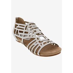 Wide Width Women's Nazareth Sandal by Bellini in White Nubuck (Size 8 1/2 W)