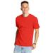 Hanes 5180 Beefy-T-Shirt - Cotton T-Shirt in Poppy Red size 2XL