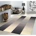 Gray/White 96 x 60 x 0.25 in Area Rug - Pasargad Rodeo Striped Handmade Tufted Beige/Gray Area Rug Silk/Wool | 96 H x 60 W x 0.25 D in | Wayfair