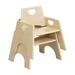 ECR4Kids Stackable Wooden Toddler Chair, Children's Furniture, Natural Metal in Brown/Yellow | 12.4 H x 10.6 W x 14 D in | Wayfair ELR-3050