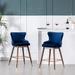 Willa Arlo™ Interiors Renn Counter & Bar Stool Wood/Upholstered in Blue | 37.8 H x 19.3 W x 20 D in | Wayfair 86E9DED5BCDB406EBFA28E27DAB666A6