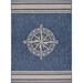 White 60 x 36 x 0.35 in Indoor/Outdoor Area Rug - Winston Porter Areefa Medallion Blue/Power Loomed Indoor/Outdoor Area Rug | Wayfair