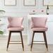 Willa Arlo™ Interiors Renn Counter & Bar Stool Wood/Upholstered in Pink | 37.8 H x 19.3 W x 20 D in | Wayfair AFC9B4F807B944CA8060ED333F9E08C9