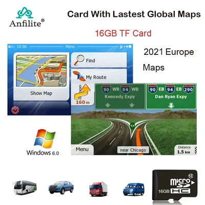 Carte Micro SD pour WinCE navigation GPS de voiture logiciel de carte pour l'Europe l'Afrique la