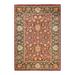 Overton Hand Knotted Wool Vintage Inspired Traditional Mogul Red Area Rug - 6'3" x 8'10"