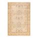 Overton Hand Knotted Wool Vintage Inspired Traditional Mogul Ivory Area Rug - 6'1" x 9'0"