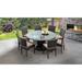 Barbados 60 Inch Outdoor Patio Dining Table with 8 Armless Chairs