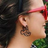 Disney Jewelry | Minnie Mouse Earrings | Color: Black/Silver | Size: Os