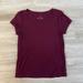 American Eagle Outfitters Tops | American Eagle Soft & Sexy Maroon T-Shirt Crew Nec | Color: Red | Size: Xs